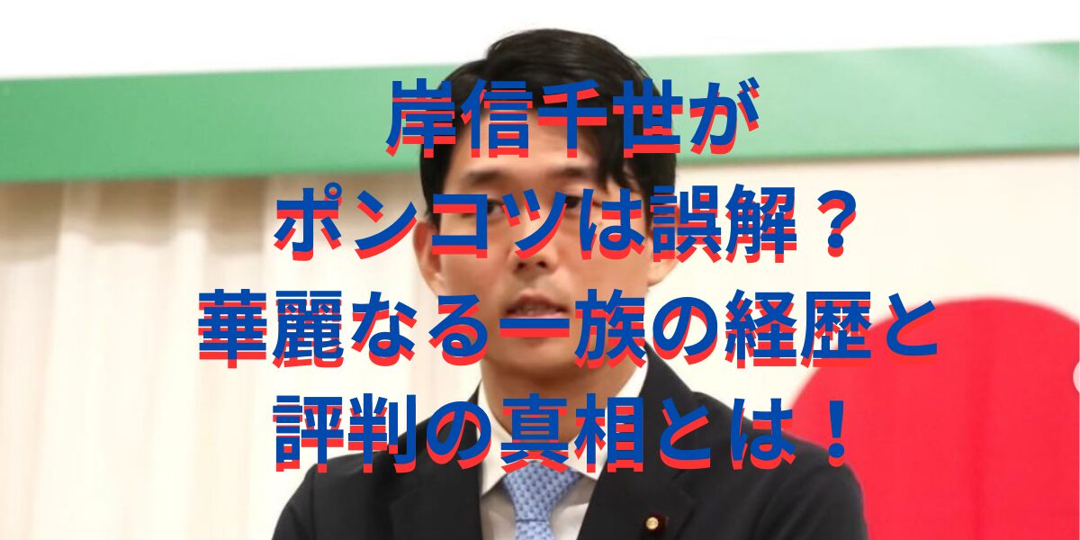 岸信千世がポンコツは誤解？華麗なる一族の経歴と評判の真相とは！