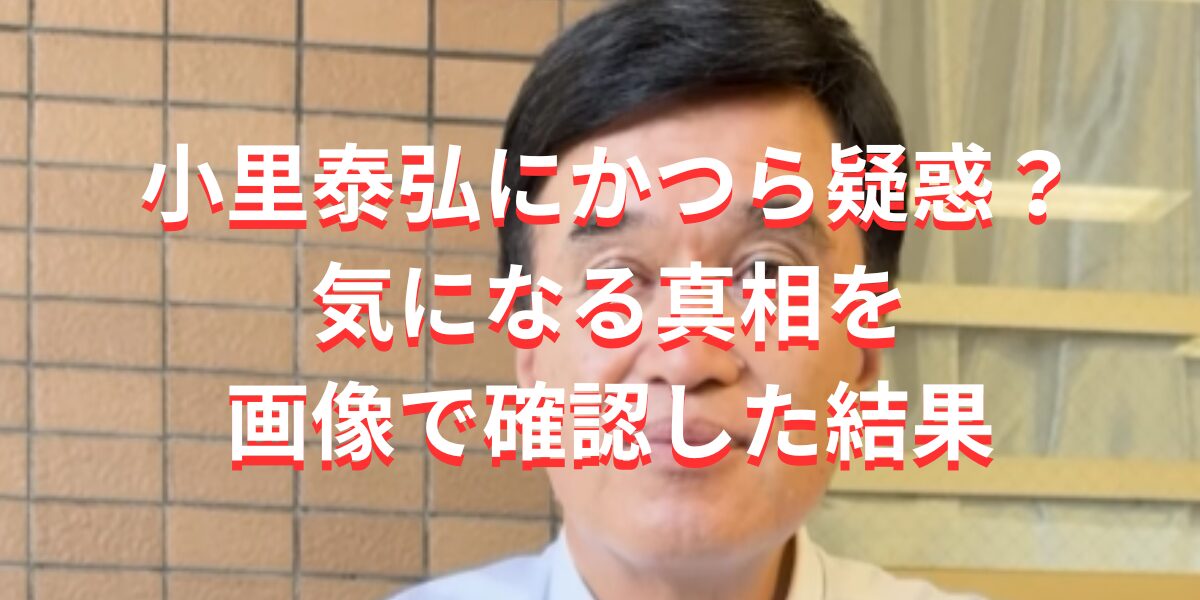 小里泰弘にかつら疑惑？気になる真相を画像で確認した結果